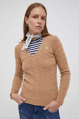 Polo Ralph Lauren sweter wełniany kolor beżowy