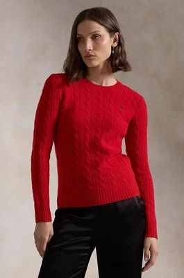 Polo Ralph Lauren sweter wełniany damski kolor bordowy lekki 211910421