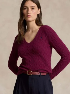 Polo Ralph Lauren sweter wełniany damski kolor fioletowy lekki