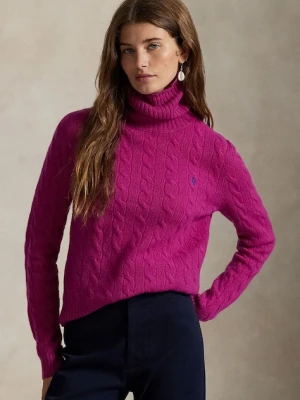 Polo Ralph Lauren sweter wełniany damski kolor różowy lekki z golfem 211888686