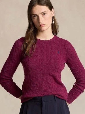 Polo Ralph Lauren sweter wełniany kolor fioletowy 211910421