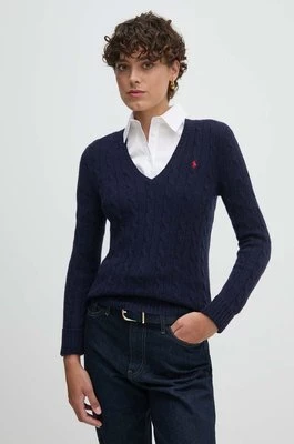 Polo Ralph Lauren sweter wełniany kolor granatowy