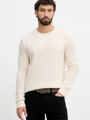 Polo Ralph Lauren sweter wełniany męski kolor beżowy 710918805