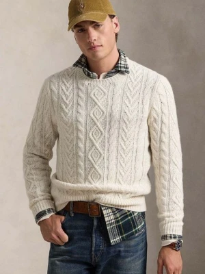 Polo Ralph Lauren sweter wełniany męski kolor beżowy 710949800