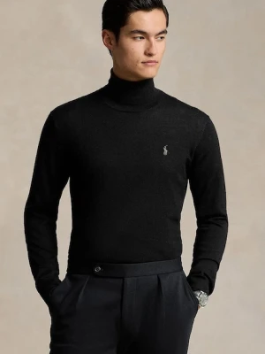 Polo Ralph Lauren sweter wełniany męski kolor czarny z golferm 710946145