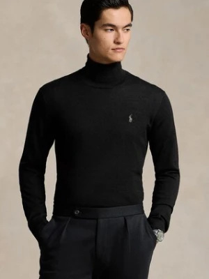Polo Ralph Lauren sweter wełniany męski kolor czarny z golferm 710946145
