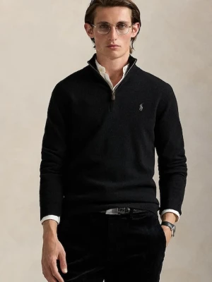 Polo Ralph Lauren sweter wełniany męski kolor czarny z półgolfem 710876756