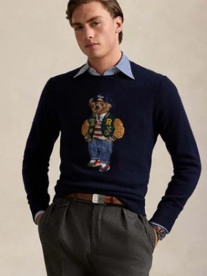 Polo Ralph Lauren sweter wełniany męski kolor granatowy  710946138