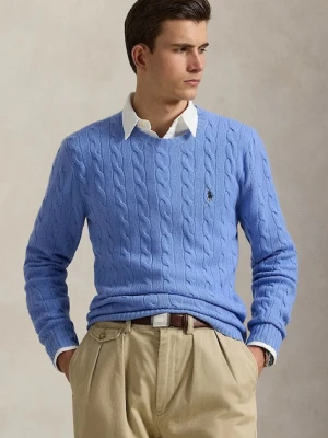 Polo Ralph Lauren sweter wełniany męski kolor niebieski lekki 710876762