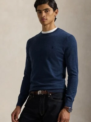 Polo Ralph Lauren sweter wełniany męski kolor niebieski lekki 710946143