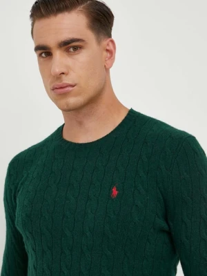 Polo Ralph Lauren sweter wełniany męski kolor zielony