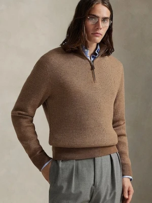 Polo Ralph Lauren sweter wełniany męski kolor zielony z półgolfem 710948865