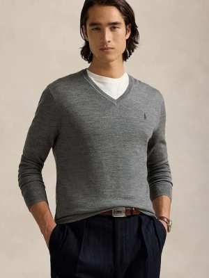 Polo Ralph Lauren sweter wełniany RWS-Longsleeve męskie kolor szary lekkie 710946142
