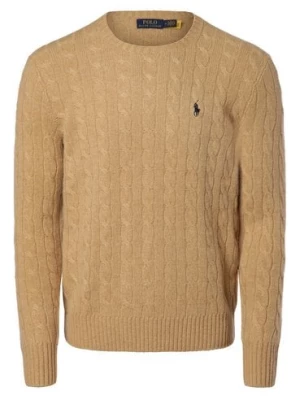 Polo Ralph Lauren Sweter z dodatkiem kaszmiru Mężczyźni Wełna brązowy jednolity,