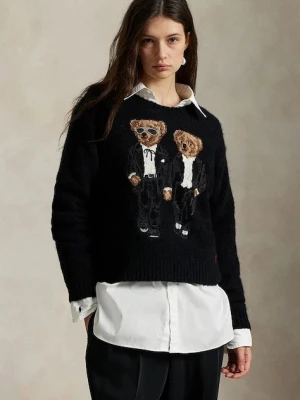 Polo Ralph Lauren sweter z dodatkiem wełny damski kolor czarny 211978619
