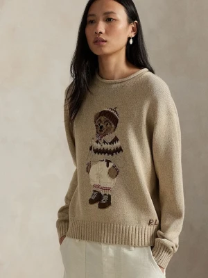 Polo Ralph Lauren sweter z dodatkiem wełny kolor beżowy 211978315