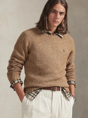 Polo Ralph Lauren sweter z dodatkiem wełny męski kolor brązowy 710982142