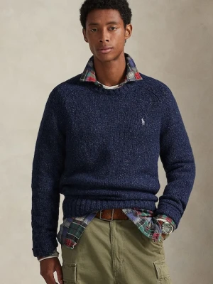 Polo Ralph Lauren sweter z dodatkiem wełny męski kolor granatowy 710982142