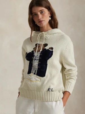 Polo Ralph Lauren sweter z domieszką lnu damski kolor beżowy 211972802