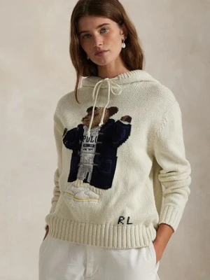 Polo Ralph Lauren sweter z domieszką lnu damski kolor beżowy 211972802