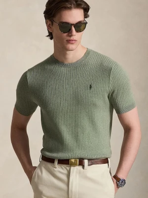 Polo Ralph Lauren sweter z krótkim rękawem męski bawełniany zielony