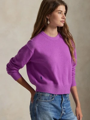 Polo Ralph Lauren sweter z wełną damski kolor fioletowy 211914515
