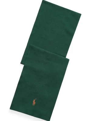 Polo Ralph Lauren szalik bawełniany kolor zielony gładki 710886139