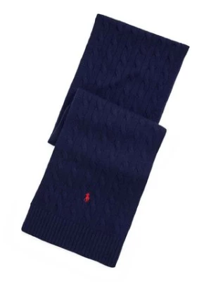 Polo Ralph Lauren szalik Classic Cable Scarf męski kolor granatowy z aplikacją 449959345