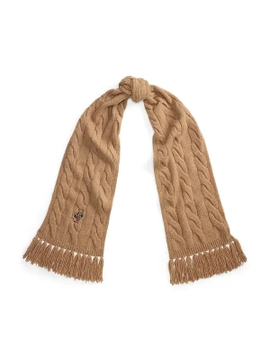Polo Ralph Lauren szalik damski z wełną brązowy