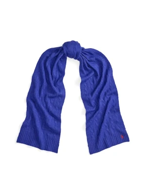 Polo Ralph Lauren szalik wełniany damski kolor granatowy gładki 455956296
