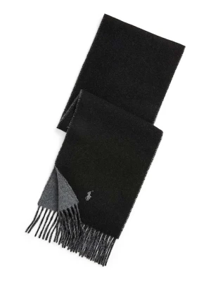 Polo Ralph Lauren szalik z dodatkiem wełny kolor czarny 449959334