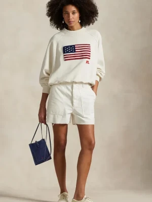 Polo Ralph Lauren szorty bawełniane kolor beżowy gładkie medium waist 211949934