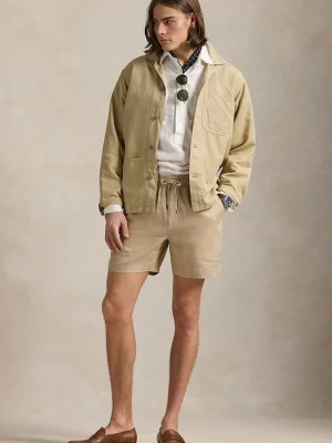 Polo Ralph Lauren szorty lniane męskie kolor beżowy 710958586