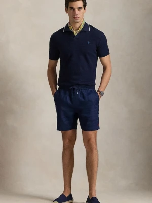 Polo Ralph Lauren szorty lniane męskie kolor granatowy 710958586