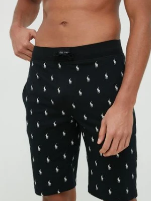 Polo Ralph Lauren szorty piżamowe bawełniane kolor czarny wzorzysta