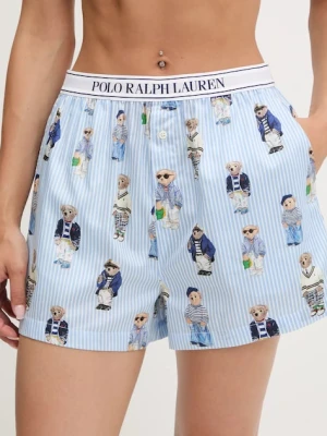 Polo Ralph Lauren szorty piżamowe bawełniane kolor niebieski bawełniana 4P0119