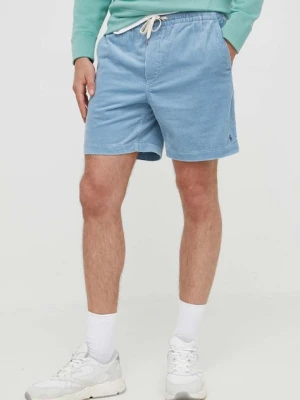 Polo Ralph Lauren szorty sztruksowe kolor niebieski