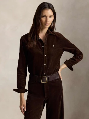 POLO RALPH LAUREN Sztruksowa koszula | Classic fit brązowy