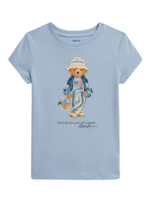 Polo Ralph Lauren T-Shirt 312A11759001 Błękitny Regular Fit Niebieski jasny