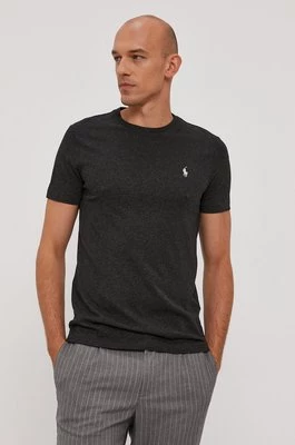 Polo Ralph Lauren T-shirt 710671438164 męski kolor czarny gładki