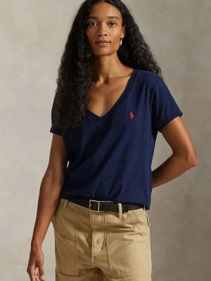 Polo Ralph Lauren T-shirt basic damski bawełniany granatowy