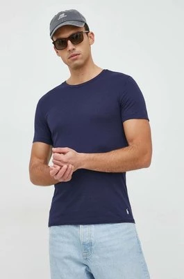 Polo Ralph Lauren t-shirt bawełniany 3-pack kolor granatowy gładki