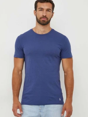 Polo Ralph Lauren t-shirt bawełniany 3-pack kolor niebieski gładki