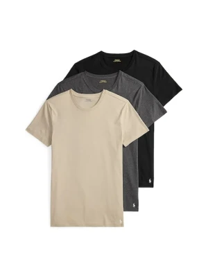 Polo Ralph Lauren t-shirt bawełniany 3-pack męski kolor beżowy gładki 714830304