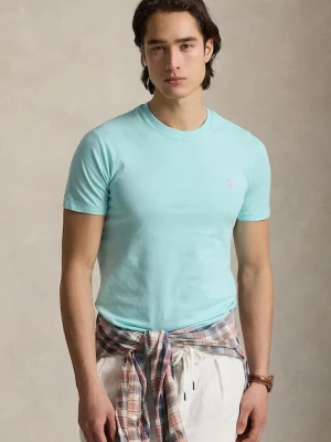 Polo Ralph Lauren T-shirt basic męski bawełniany turkusowy