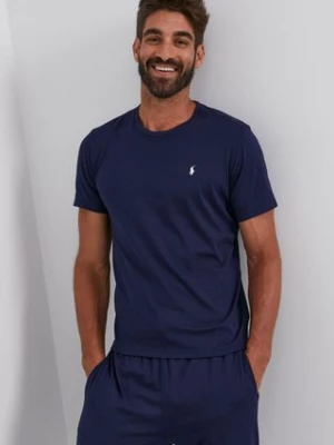 Polo Ralph Lauren T-shirt bawełniany 714844756002 kolor granatowy gładki