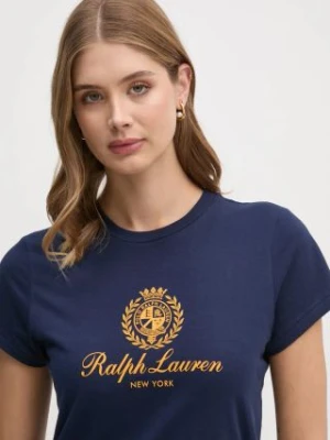 Polo Ralph Lauren t-shirt bawełniany damski kolor granatowy 211952901