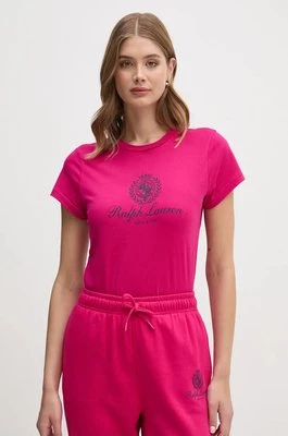 Polo Ralph Lauren t-shirt bawełniany damski kolor różowy 211952901