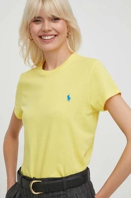 Polo Ralph Lauren t-shirt bawełniany damski kolor żółty