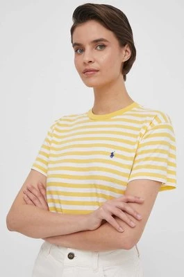 Polo Ralph Lauren t-shirt bawełniany damski kolor żółty 211924293